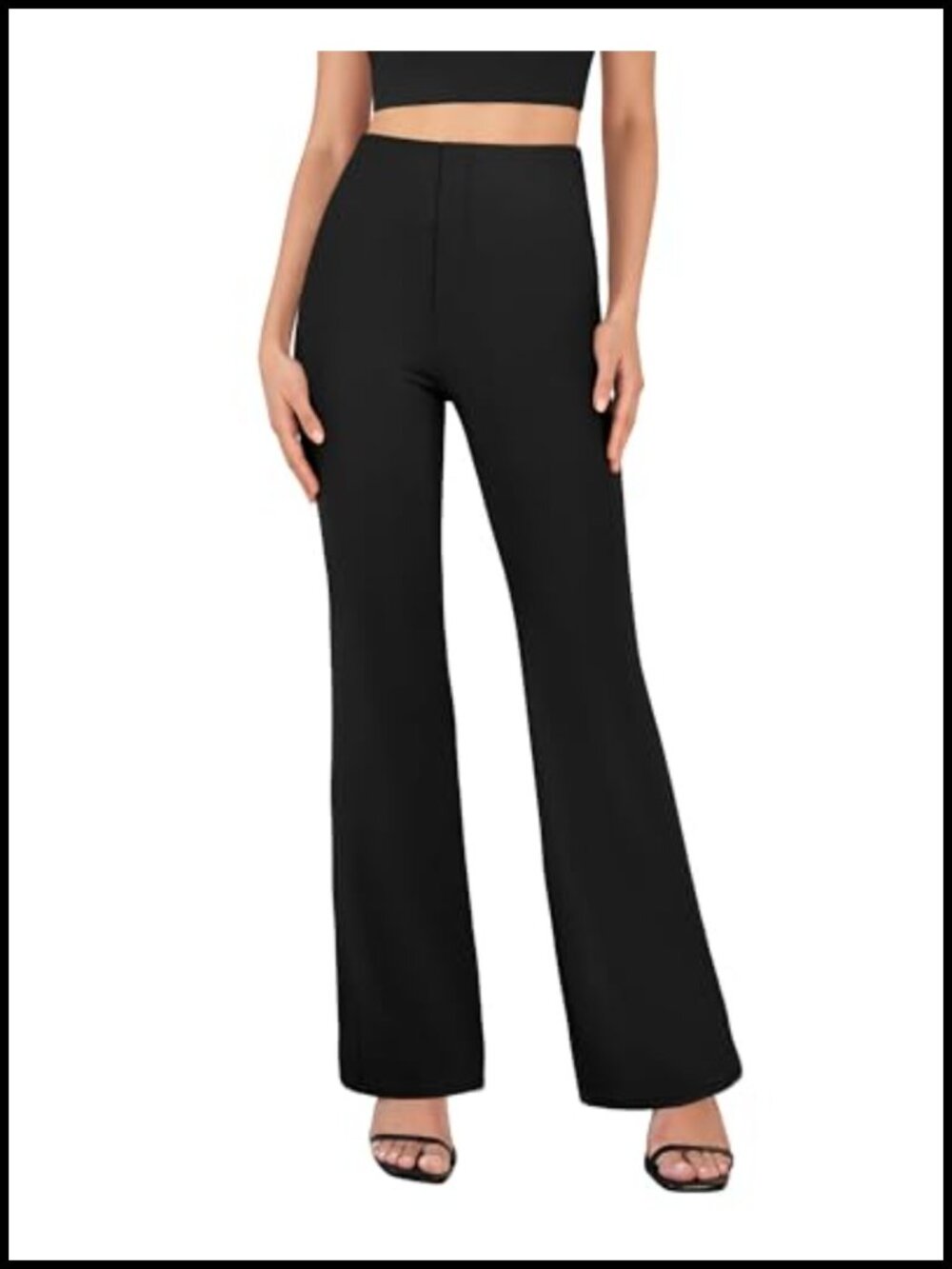 High Waist Bootcut Dress Pants Business Casual Pull On Slacks